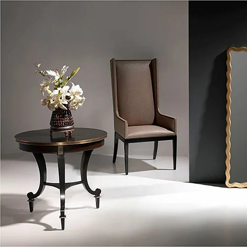 Upholstered armchair and side table made by Eban Premium