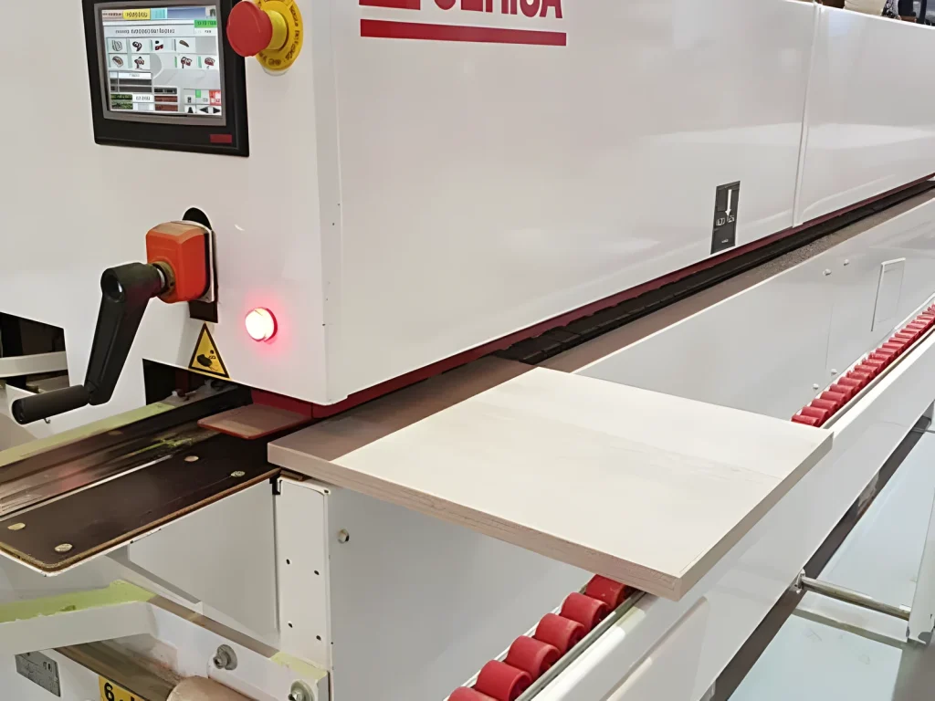 CEHISA edge bander edging a board in the Eban Premium workshop